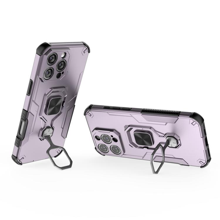 For iPhone 16 Pro Max Metal Kickstand TPU Hybrid PC Phone Case