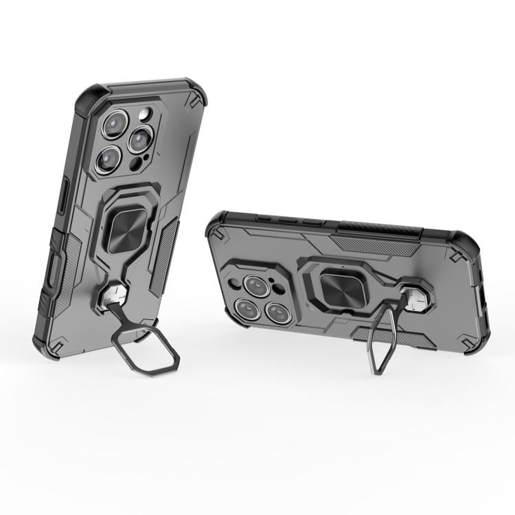 For iPhone 16 Pro Metal Kickstand TPU Hybrid PC Phone Case