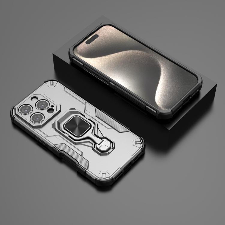 For iPhone 16 Pro Metal Kickstand TPU Hybrid PC Phone Case