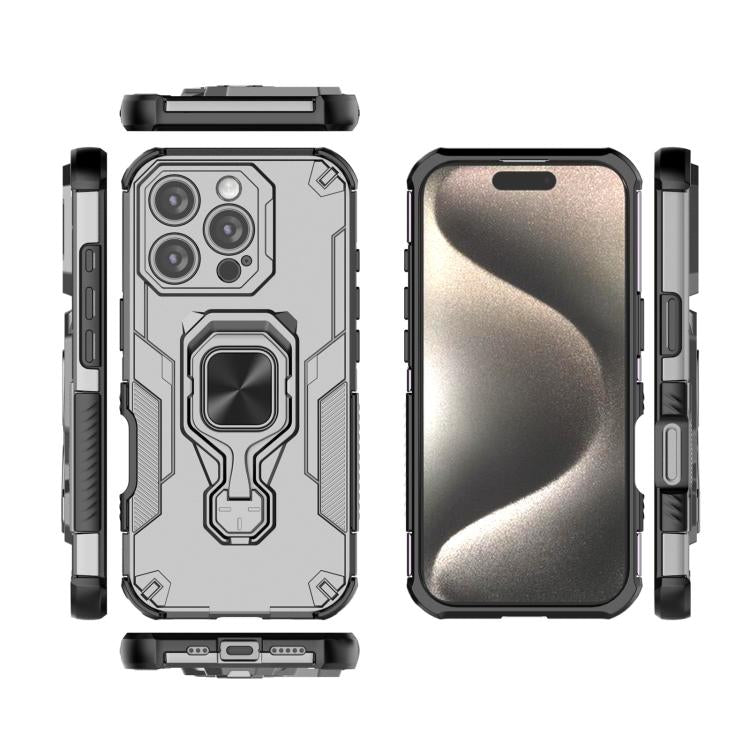 For iPhone 16 Pro Metal Kickstand TPU Hybrid PC Phone Case