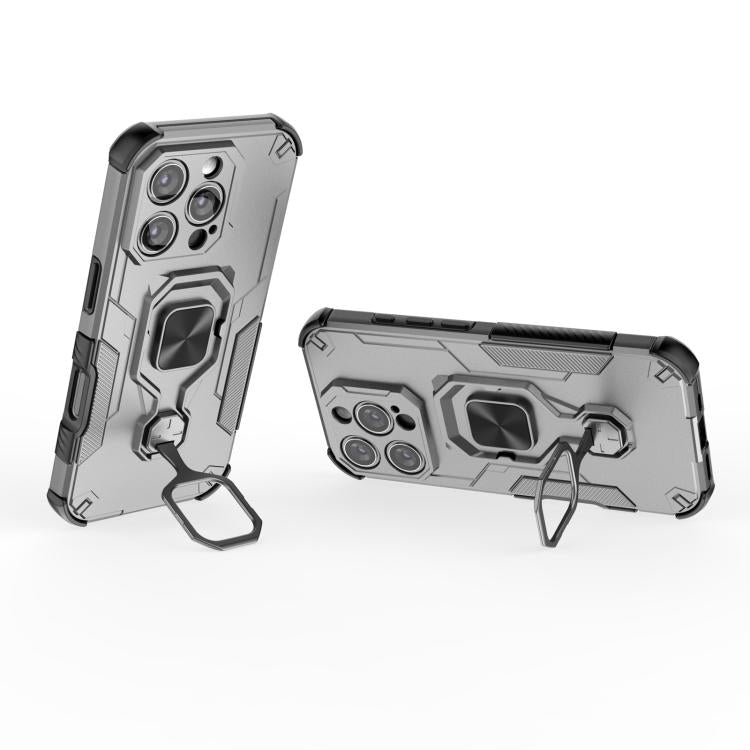 For iPhone 16 Pro Metal Kickstand TPU Hybrid PC Phone Case