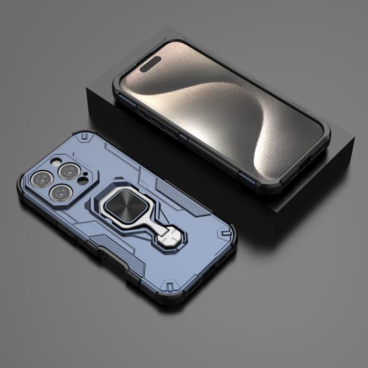 For iPhone 16 Pro Metal Kickstand TPU Hybrid PC Phone Case