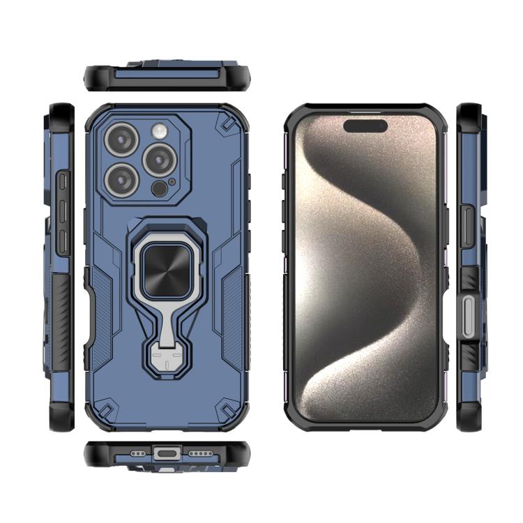For iPhone 16 Pro Metal Kickstand TPU Hybrid PC Phone Case