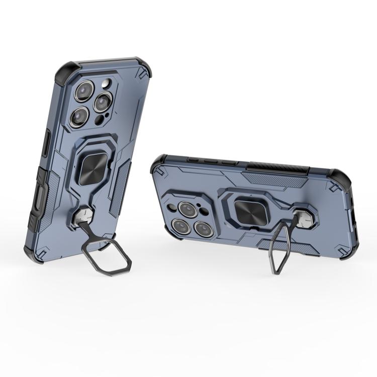 For iPhone 16 Pro Metal Kickstand TPU Hybrid PC Phone Case