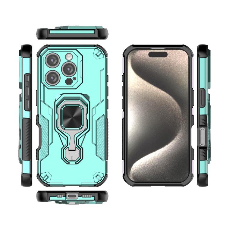 For iPhone 16 Pro Metal Kickstand TPU Hybrid PC Phone Case