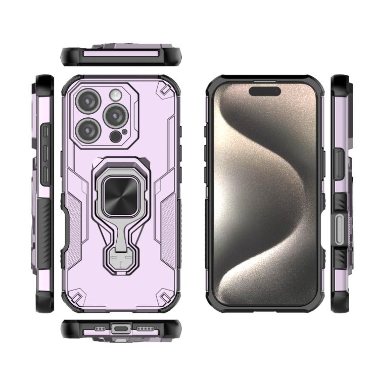 For iPhone 16 Pro Metal Kickstand TPU Hybrid PC Phone Case