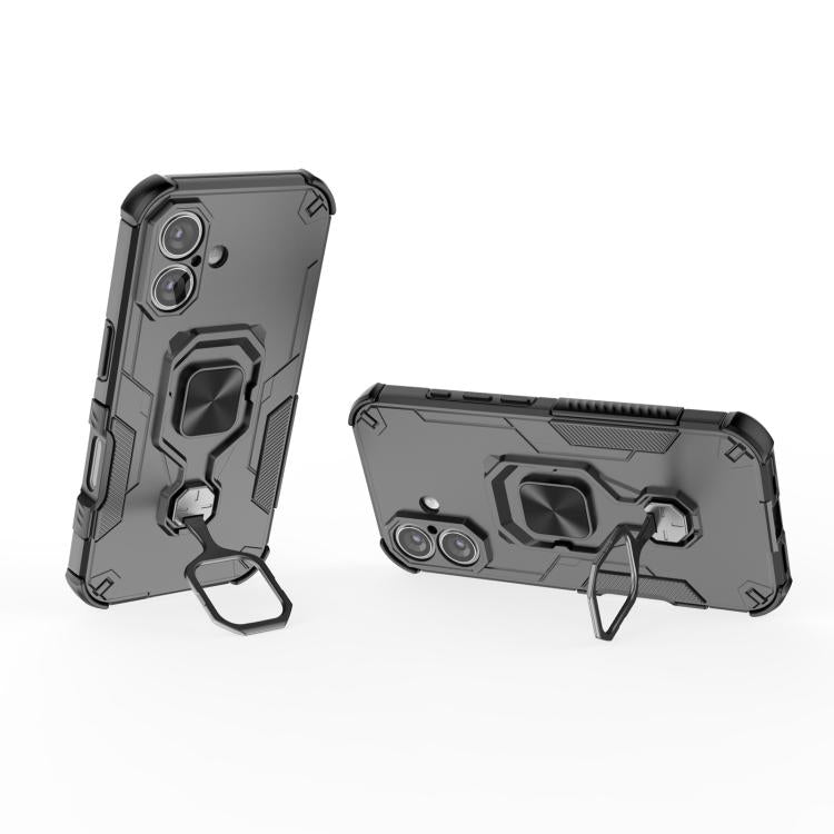 For iPhone 16 Plus Metal Kickstand TPU Hybrid PC Phone Case