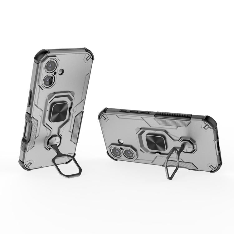 For iPhone 16 Plus Metal Kickstand TPU Hybrid PC Phone Case