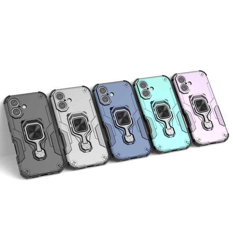 For iPhone 16 Plus Metal Kickstand TPU Hybrid PC Phone Case