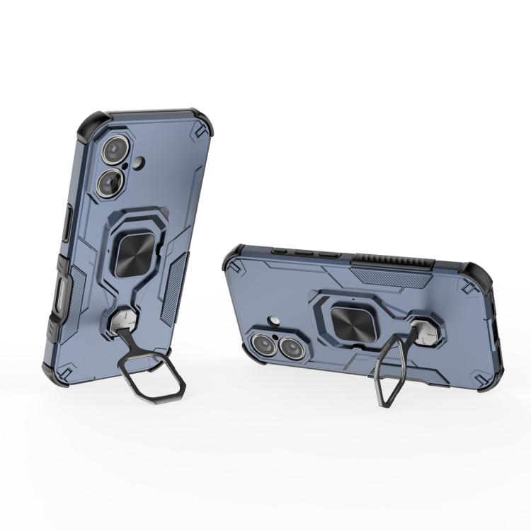 For iPhone 16 Metal Kickstand TPU Hybrid PC Phone Case