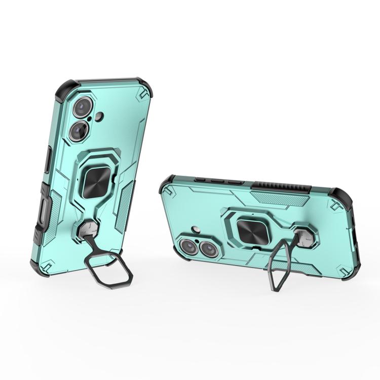 For iPhone 16 Metal Kickstand TPU Hybrid PC Phone Case