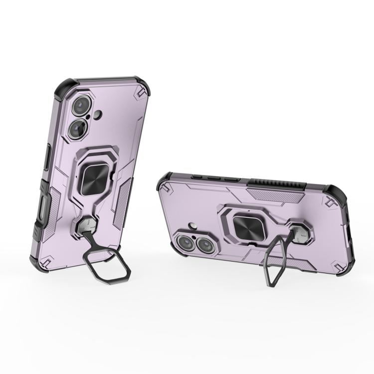 For iPhone 16 Metal Kickstand TPU Hybrid PC Phone Case