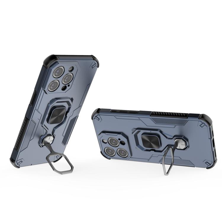 For iPhone 15 Pro Max Metal Kickstand TPU Hybrid PC Phone Case
