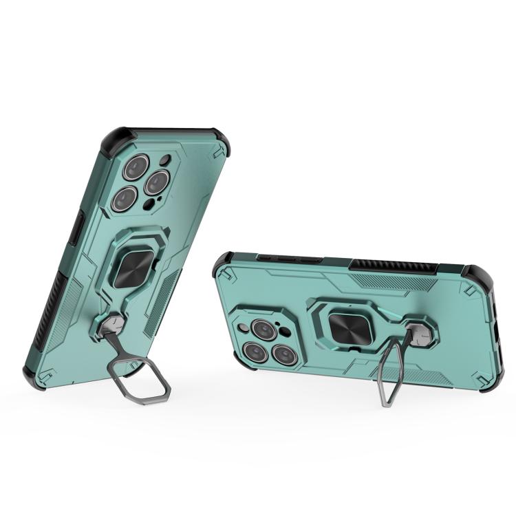 For iPhone 15 Pro Max Metal Kickstand TPU Hybrid PC Phone Case