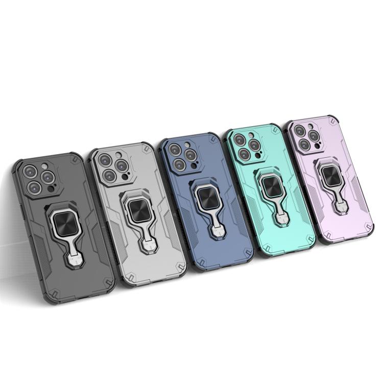 For iPhone 15 Pro Max Metal Kickstand TPU Hybrid PC Phone Case