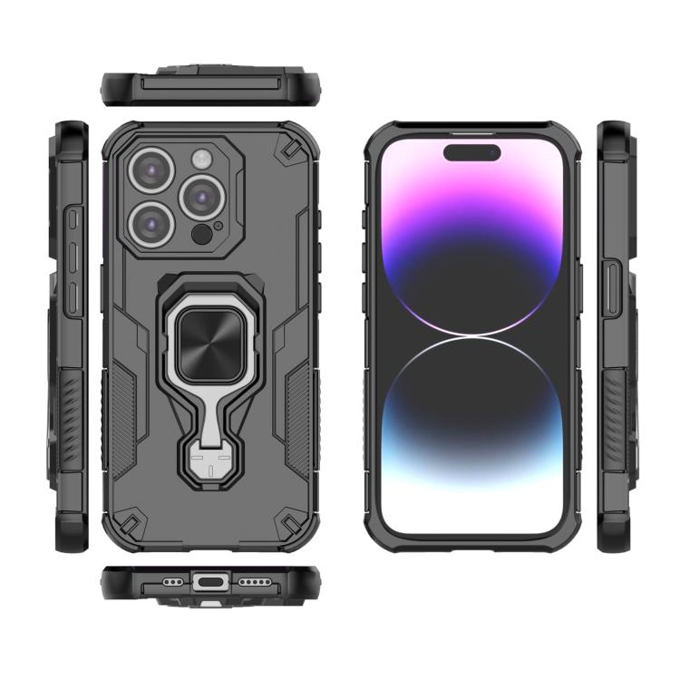 For iPhone 15 Pro Metal Kickstand TPU Hybrid PC Phone Case