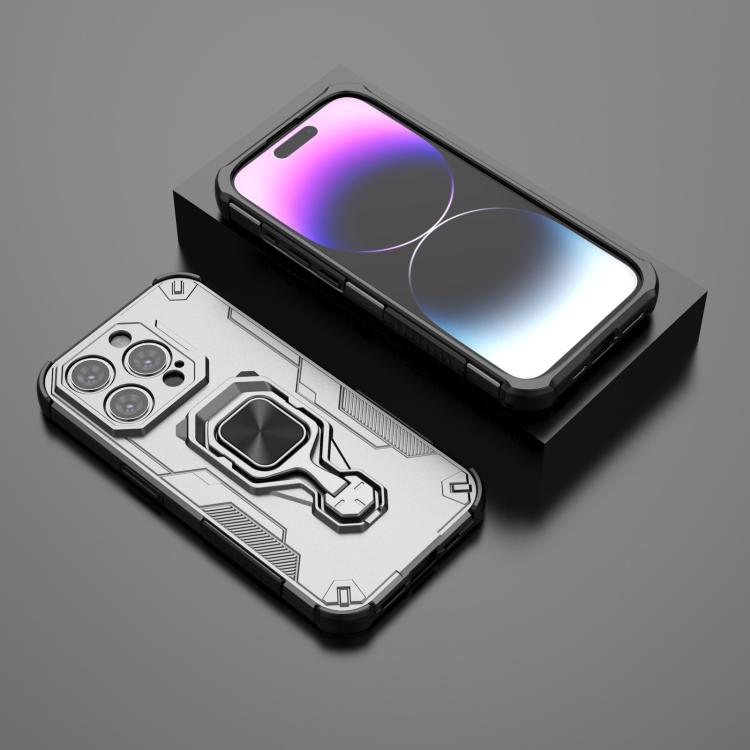 For iPhone 15 Pro Metal Kickstand TPU Hybrid PC Phone Case