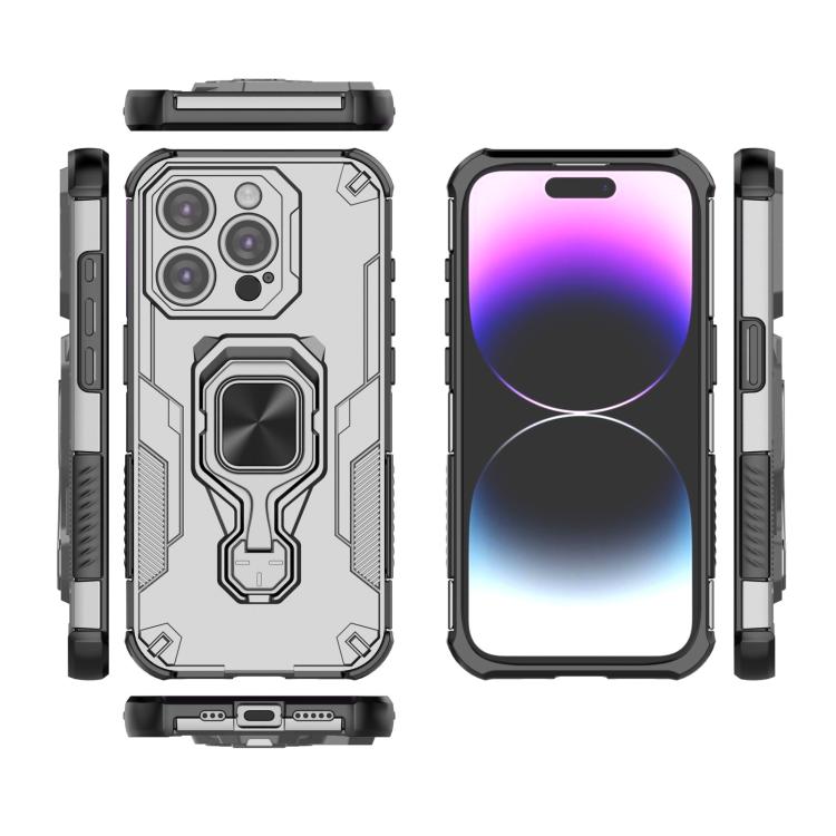 For iPhone 15 Pro Metal Kickstand TPU Hybrid PC Phone Case