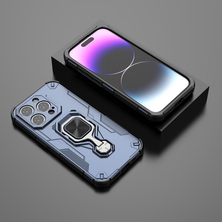 For iPhone 15 Pro Metal Kickstand TPU Hybrid PC Phone Case