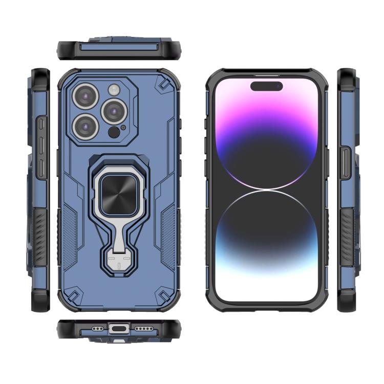 For iPhone 15 Pro Metal Kickstand TPU Hybrid PC Phone Case