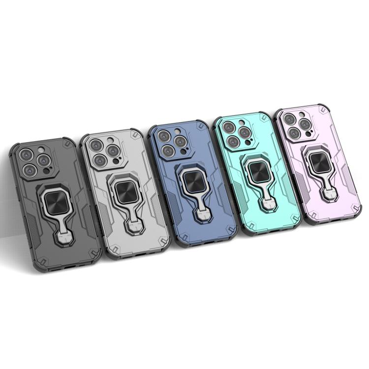 For iPhone 15 Pro Metal Kickstand TPU Hybrid PC Phone Case