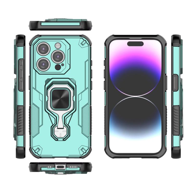 For iPhone 15 Pro Metal Kickstand TPU Hybrid PC Phone Case