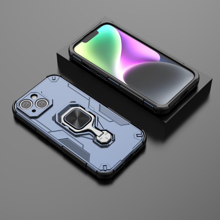 For iPhone 15 Metal Kickstand TPU Hybrid PC Phone Case