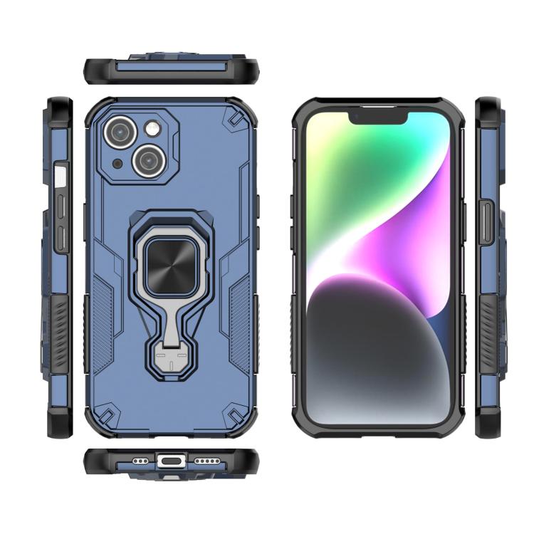 For iPhone 15 Metal Kickstand TPU Hybrid PC Phone Case