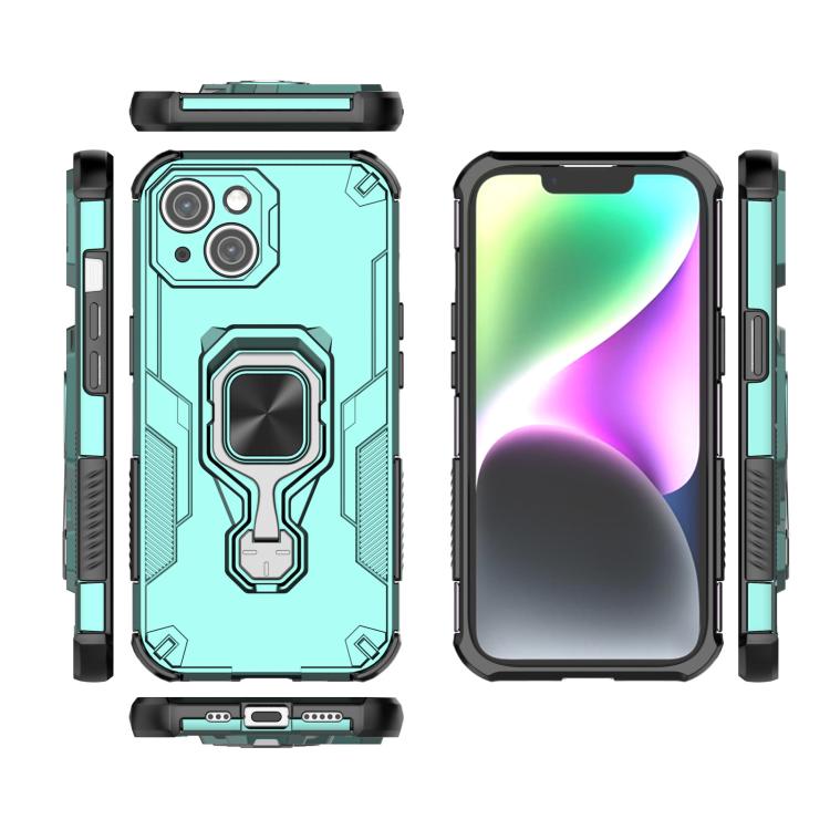 For iPhone 15 Metal Kickstand TPU Hybrid PC Phone Case