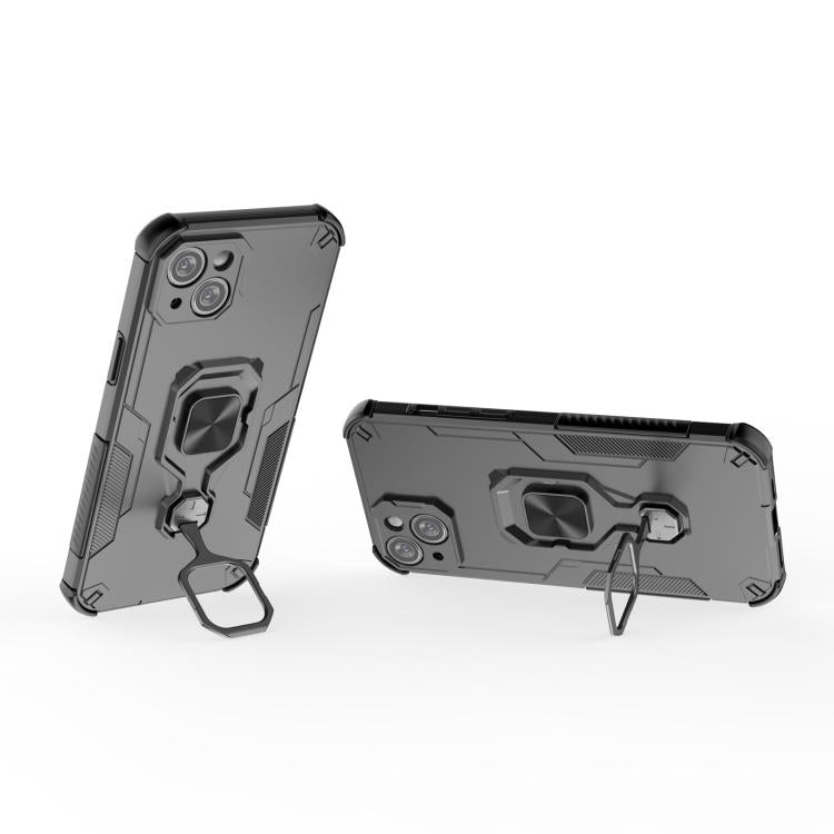 For iPhone 14 Plus / 15 Plus Metal Kickstand TPU Hybrid PC Phone Case