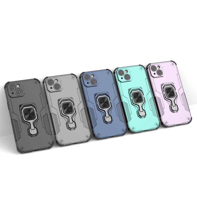 For iPhone 14 Plus / 15 Plus Metal Kickstand TPU Hybrid PC Phone Case