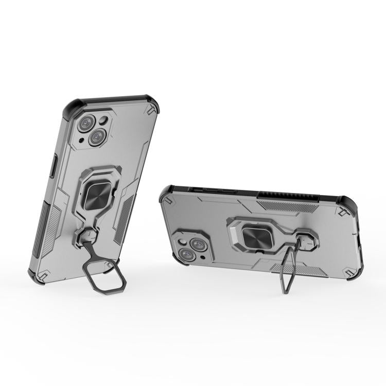 For iPhone 14 Plus / 15 Plus Metal Kickstand TPU Hybrid PC Phone Case