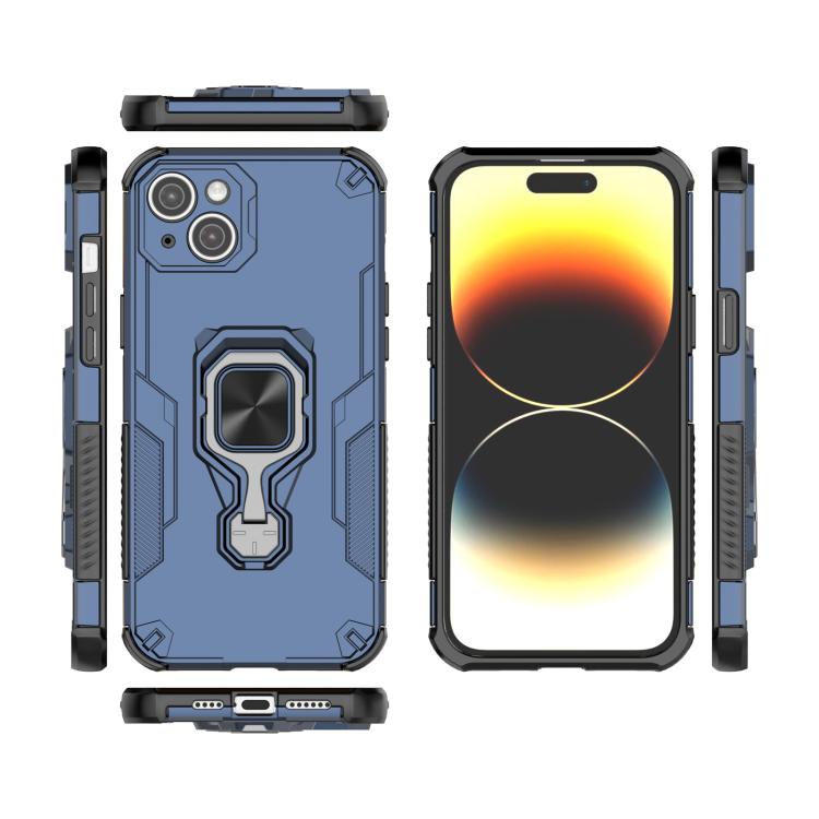 For iPhone 14 Plus / 15 Plus Metal Kickstand TPU Hybrid PC Phone Case