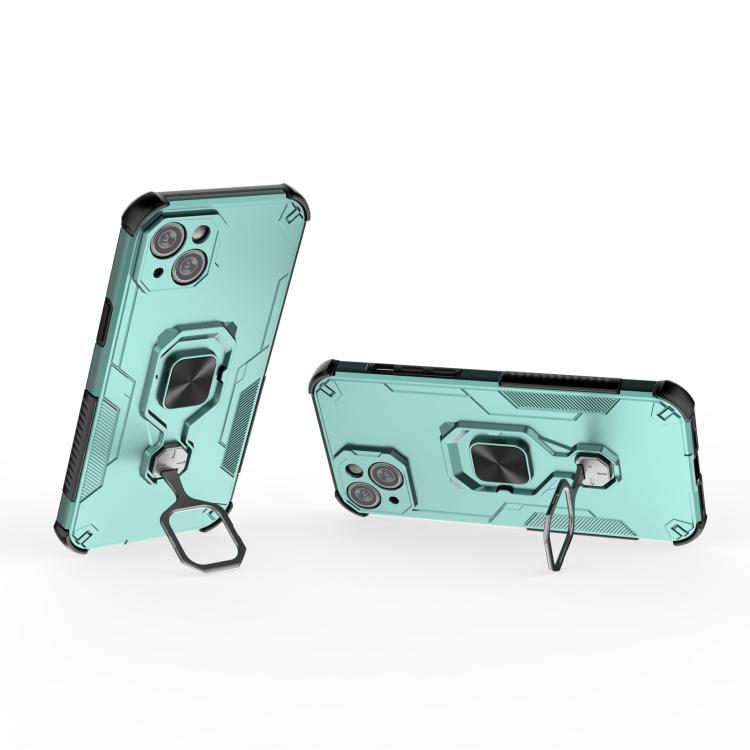 For iPhone 14 Plus / 15 Plus Metal Kickstand TPU Hybrid PC Phone Case
