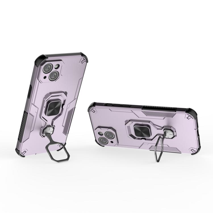 For iPhone 14 Plus / 15 Plus Metal Kickstand TPU Hybrid PC Phone Case