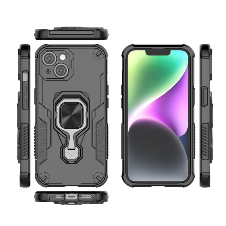 For iPhone 14 Metal Kickstand TPU Hybrid PC Phone Case