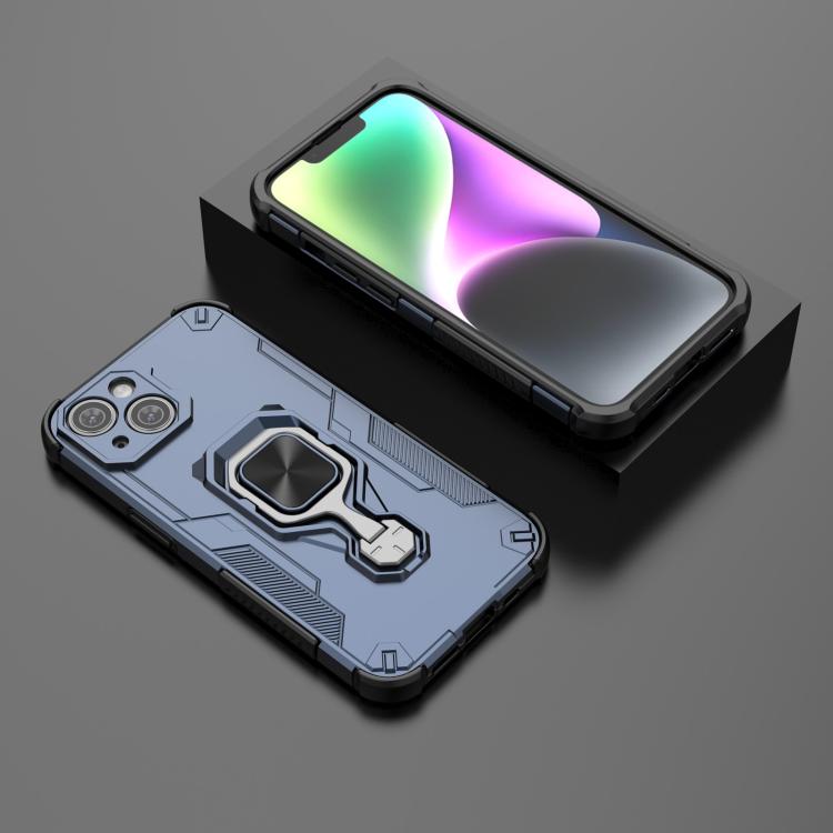 For iPhone 14 Metal Kickstand TPU Hybrid PC Phone Case