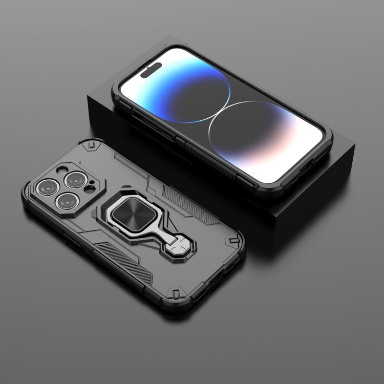 For iPhone 14 Pro Metal Kickstand TPU Hybrid PC Phone Case