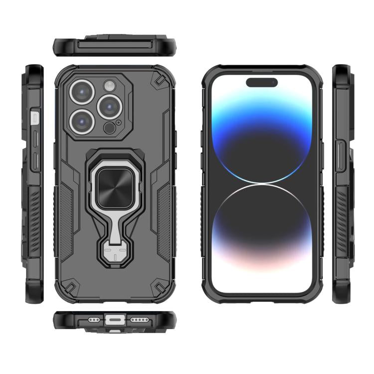 For iPhone 14 Pro Metal Kickstand TPU Hybrid PC Phone Case