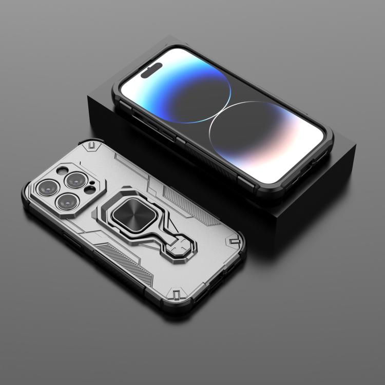 For iPhone 14 Pro Metal Kickstand TPU Hybrid PC Phone Case