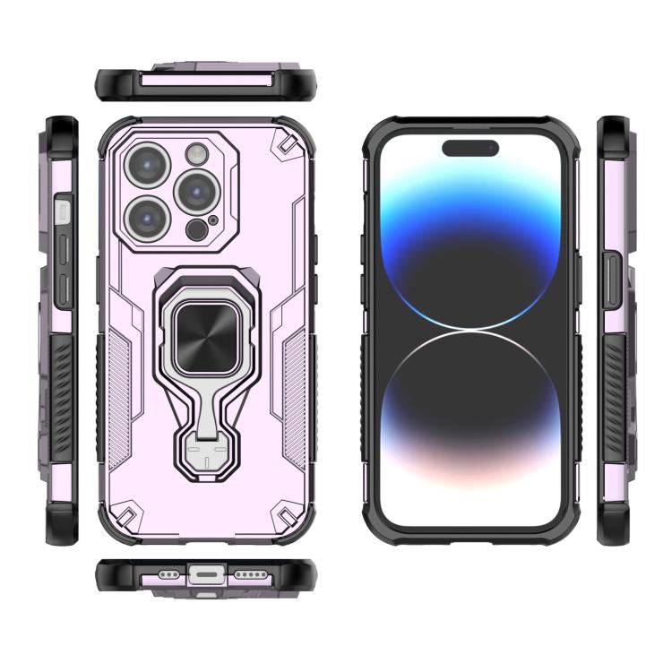 For iPhone 14 Pro Metal Kickstand TPU Hybrid PC Phone Case