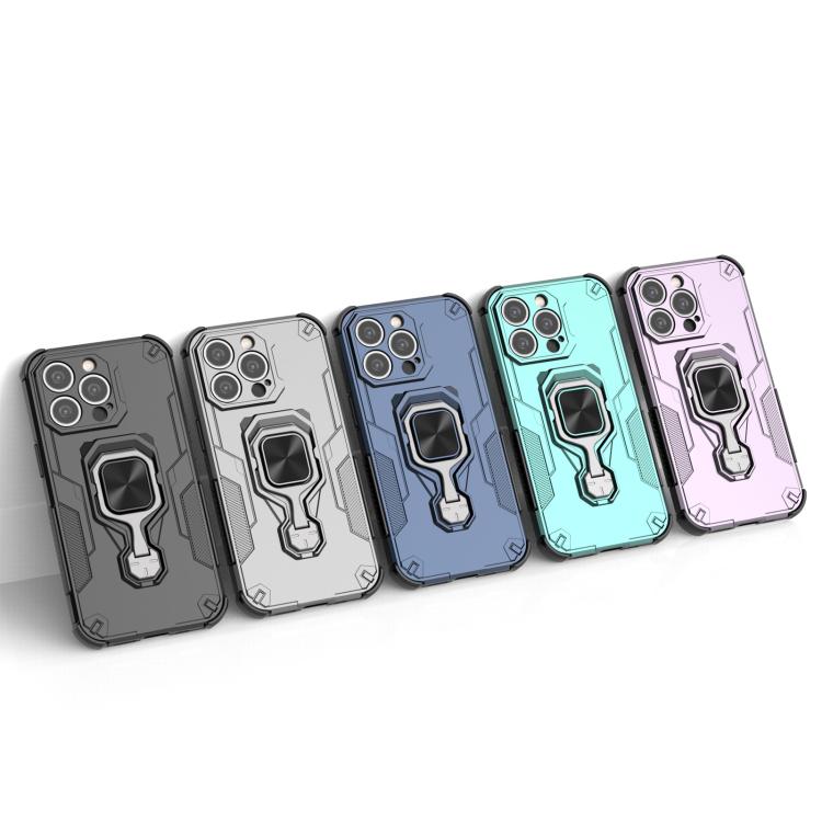 For iPhone 13 Pro Max Metal Kickstand TPU Hybrid PC Phone Case