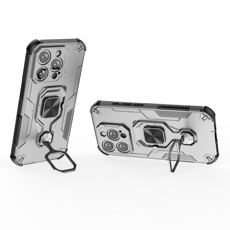 For iPhone 13 Pro Max Metal Kickstand TPU Hybrid PC Phone Case
