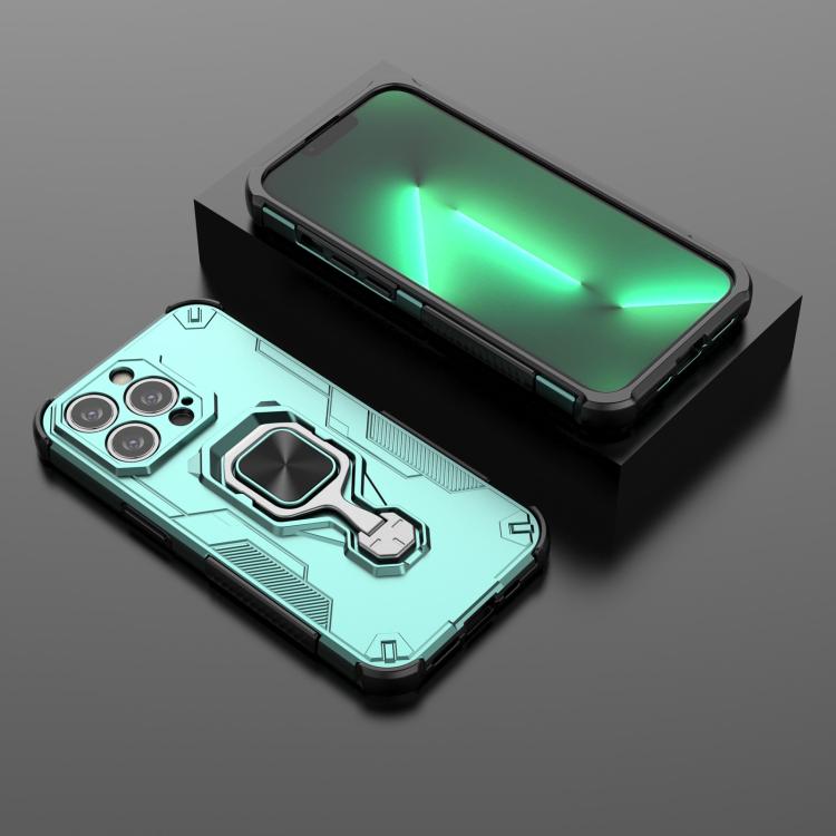 For iPhone 13 Pro Max Metal Kickstand TPU Hybrid PC Phone Case