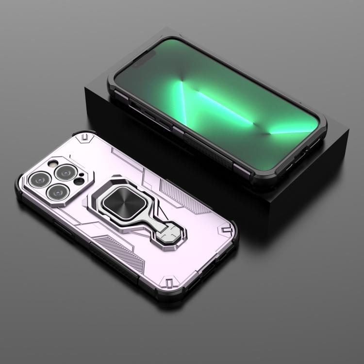 For iPhone 13 Pro Max Metal Kickstand TPU Hybrid PC Phone Case