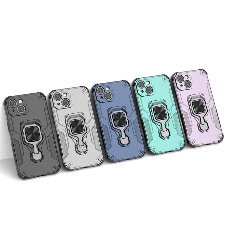 For iPhone 13 Metal Kickstand TPU Hybrid PC Phone Case