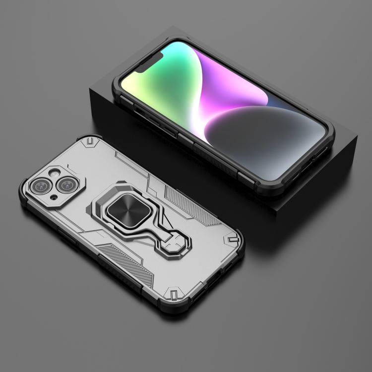 For iPhone 13 Metal Kickstand TPU Hybrid PC Phone Case