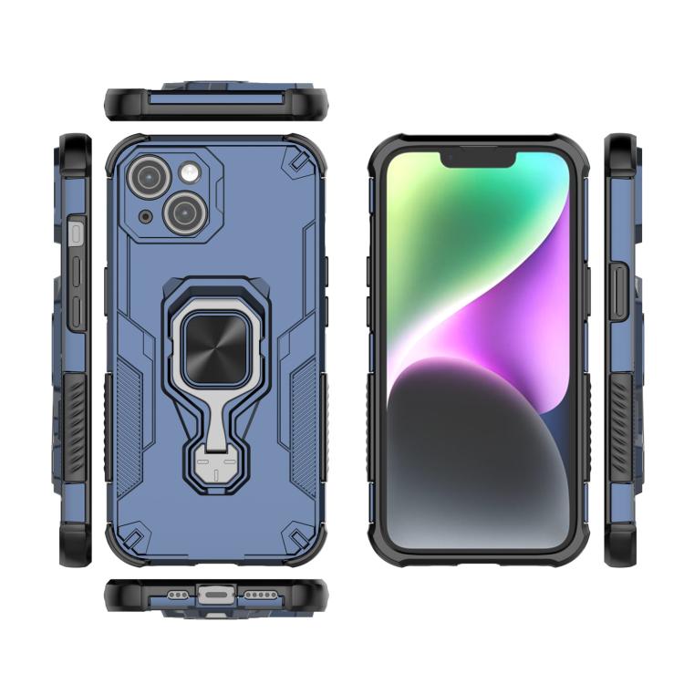 For iPhone 13 Metal Kickstand TPU Hybrid PC Phone Case