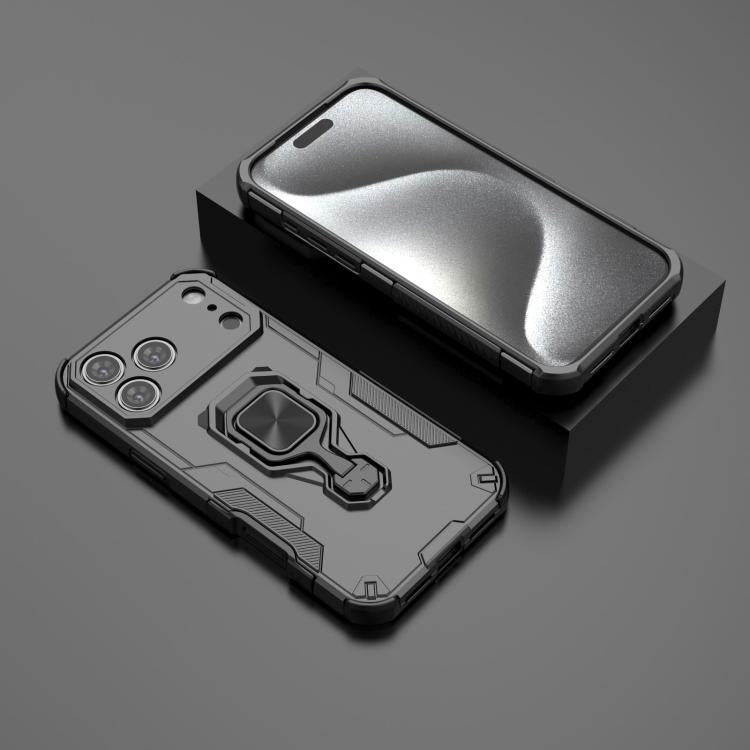 For iPhone 17 Pro Max Metal Kickstand TPU Hybrid PC Phone Case