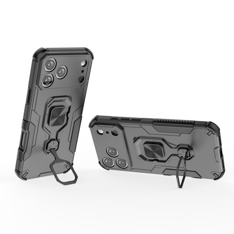 For iPhone 17 Pro Max Metal Kickstand TPU Hybrid PC Phone Case